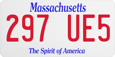 MA license plate 297UE5