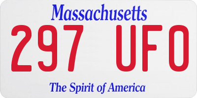 MA license plate 297UF0