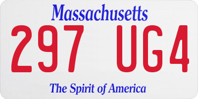 MA license plate 297UG4