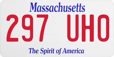 MA license plate 297UH0