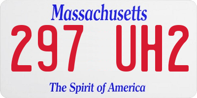 MA license plate 297UH2