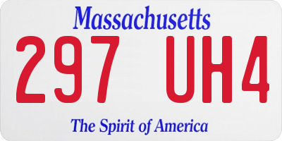 MA license plate 297UH4