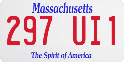 MA license plate 297UI1