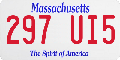 MA license plate 297UI5