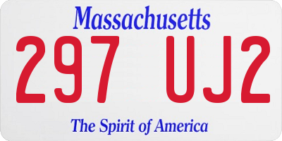 MA license plate 297UJ2
