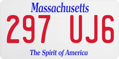 MA license plate 297UJ6