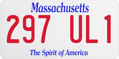 MA license plate 297UL1