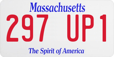 MA license plate 297UP1