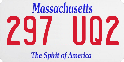MA license plate 297UQ2