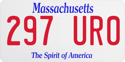 MA license plate 297UR0
