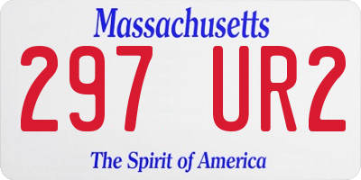 MA license plate 297UR2