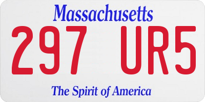 MA license plate 297UR5