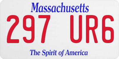 MA license plate 297UR6