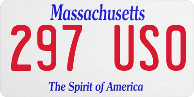 MA license plate 297US0