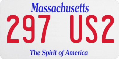 MA license plate 297US2