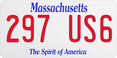 MA license plate 297US6