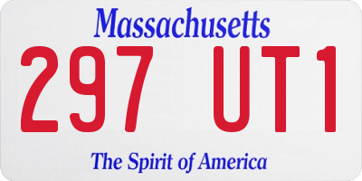 MA license plate 297UT1