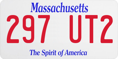 MA license plate 297UT2