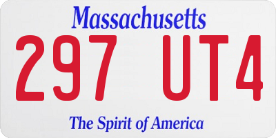 MA license plate 297UT4
