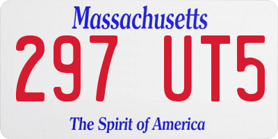 MA license plate 297UT5
