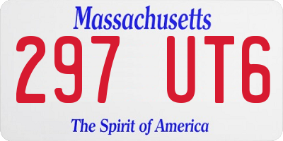 MA license plate 297UT6