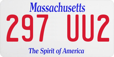 MA license plate 297UU2