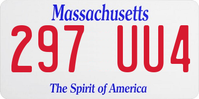 MA license plate 297UU4