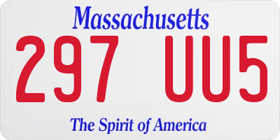 MA license plate 297UU5