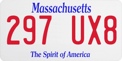 MA license plate 297UX8