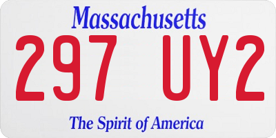 MA license plate 297UY2