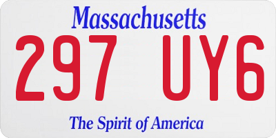MA license plate 297UY6