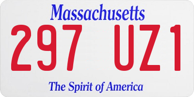 MA license plate 297UZ1