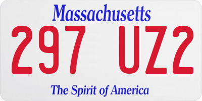 MA license plate 297UZ2