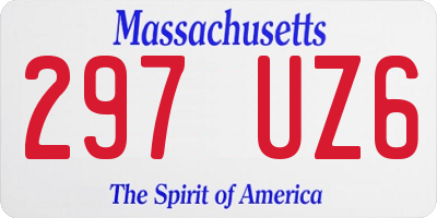 MA license plate 297UZ6