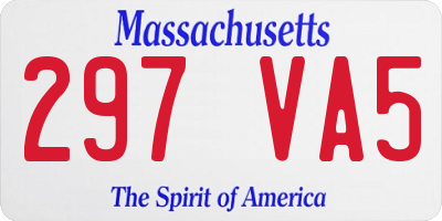 MA license plate 297VA5