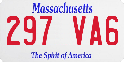 MA license plate 297VA6