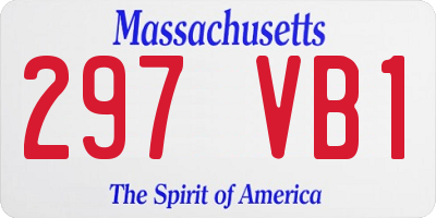 MA license plate 297VB1