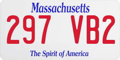 MA license plate 297VB2