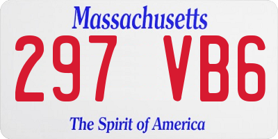 MA license plate 297VB6