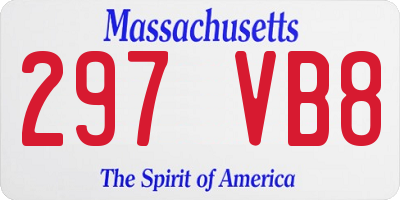 MA license plate 297VB8