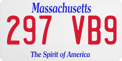 MA license plate 297VB9