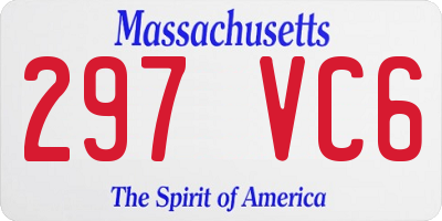 MA license plate 297VC6