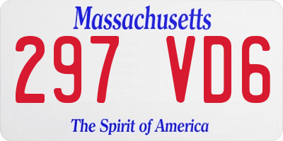 MA license plate 297VD6