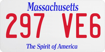 MA license plate 297VE6
