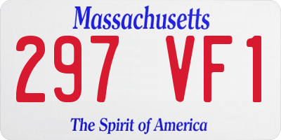 MA license plate 297VF1
