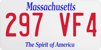 MA license plate 297VF4