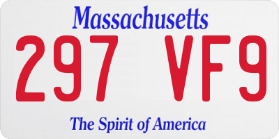 MA license plate 297VF9
