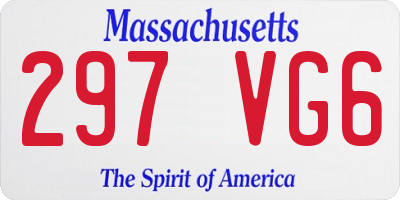 MA license plate 297VG6