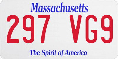 MA license plate 297VG9