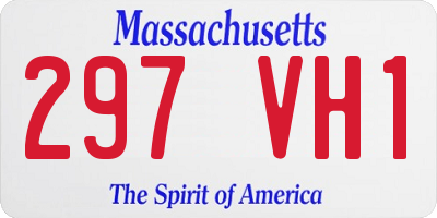 MA license plate 297VH1